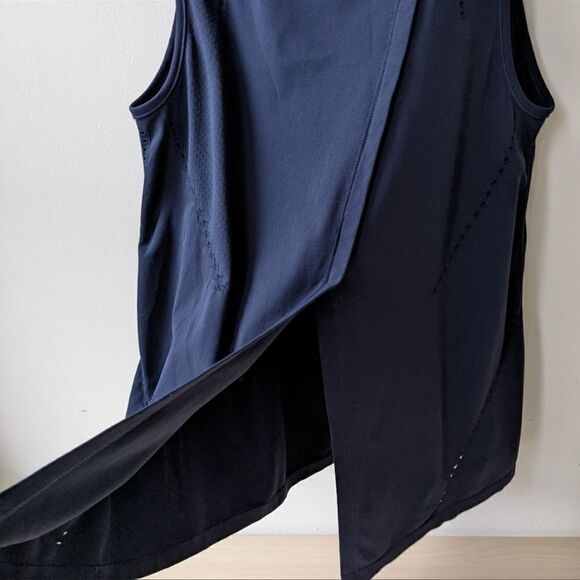 Athleta Foothill Muscle Tank Top Black Split Back S - Picture 4 of 6